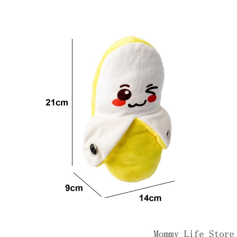 Musical Banana Plush Toy With 16 Songs, Rhythm Response, Light Sound Dancing Effects, Soft Banana Plush Character For Kids Birth