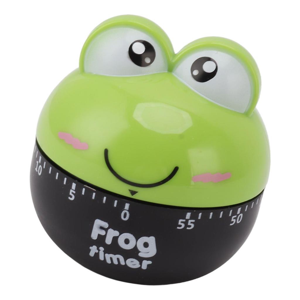 Cartoon Machinery Timer High Accuracy Adjustable 60 Minutes Mechanical Kitchen Cooking Timer for Kitchen Study Green