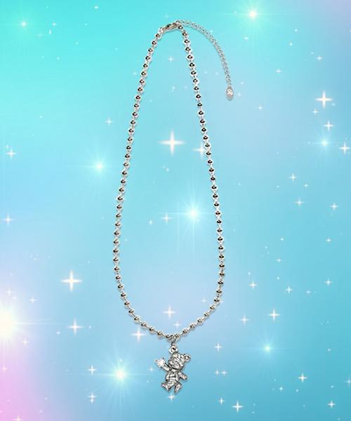 Randomoff Cubic Metallic Bear Necklace