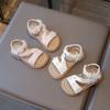 Neuer Eingang Kinder Weichsohlige Rutschfeste Strandschuhe für Mädchen, Sandalen für Mädchen, Koreanischer Stil Blumenmuster Vielseitige Offene Prinzessin Schuhe