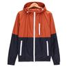 Windbreaker Men Casual Spring Autumn Lightweight Jacket   Hooded Contrast Color Zipper Up Jackets Outwear
