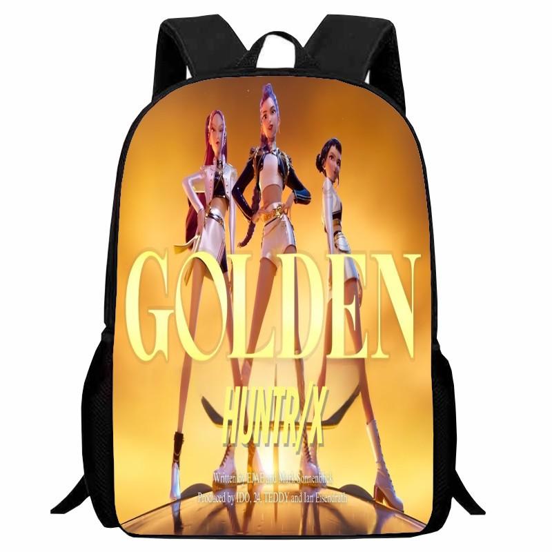 New Printed Witch Hunter K-POP Student Backpack, Elementary School Cartoon Huntrix Kpop Backpack