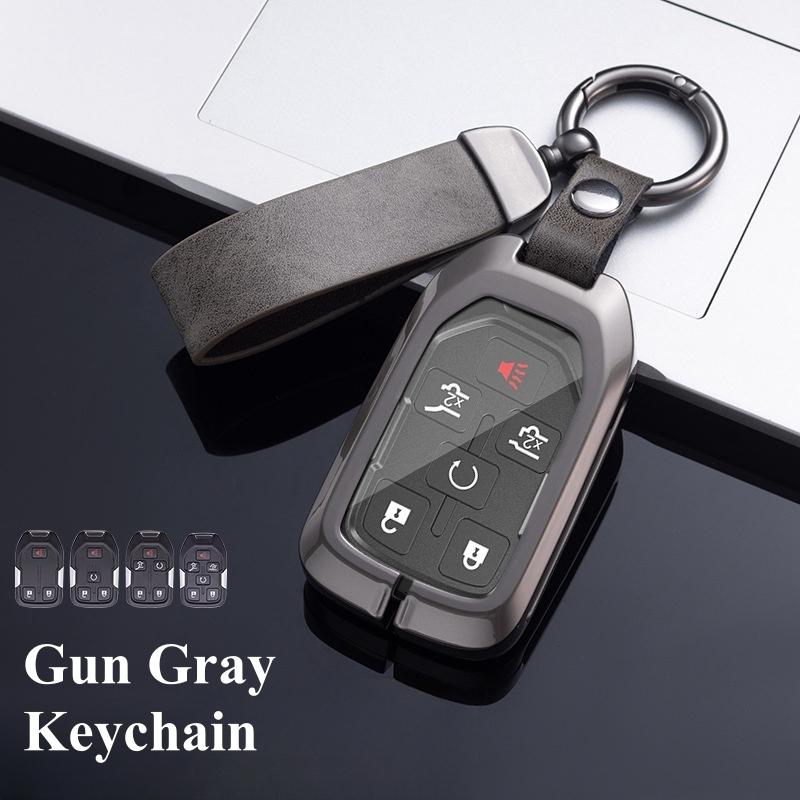 3 4 5 6 Buttons Metal Zinc Car Key Case Cover Holder For GMC Terrain 2019 For Chevrolet Suburban 2019 Key Shells Fob Accessories