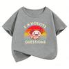 Cute Anime Axolotl Shirt TShirt Printed T Shirt Summer Spring Clothes Short Sleeve Tops TShirts Funny Boys Girls Clothing Kids