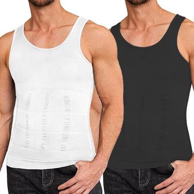 Herren Body Shaper Bauchkontrolle Haltungsshirt Kompressions-Tanktop Shapewear Basisschicht Schlanke Muskelweste