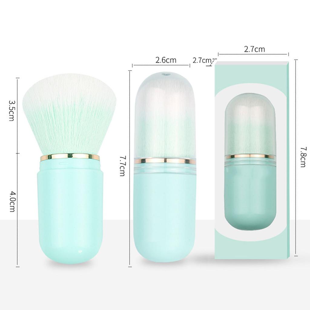 Capsule Makeup Brush Capsule Retractable Powder Brush Cosmetic Powder Blush Portable Makeup Tool
