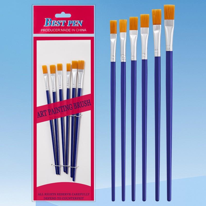 Zestaw 6/12 sztuk Pędzli Malarskich Dla Dzieci Akrylowych Z Płaskimi Okrągłymi Szpiczastymi Pędzlami Rzemieślniczymi Akwarelowymi Olejnymi