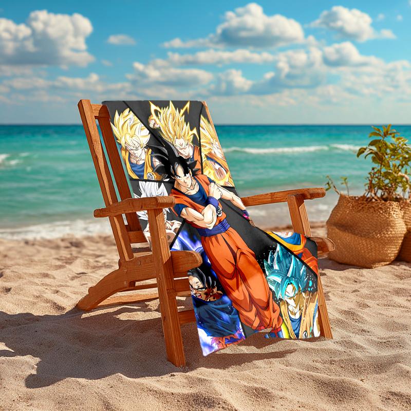 1pc Dragon Ball1 Beach Towel, Comfortable and Thick, and Swimming/Bath/Picnic/Camping Towel, Suitable for Seaside Beaches