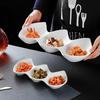 Ceramic Triple-Compartment Sauce Dish