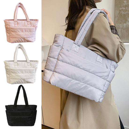Padded Tote Bag Large Capacity Handbag Lightweight Shoulder Bag Commuter Tote for Women Work Date Party Shopping
