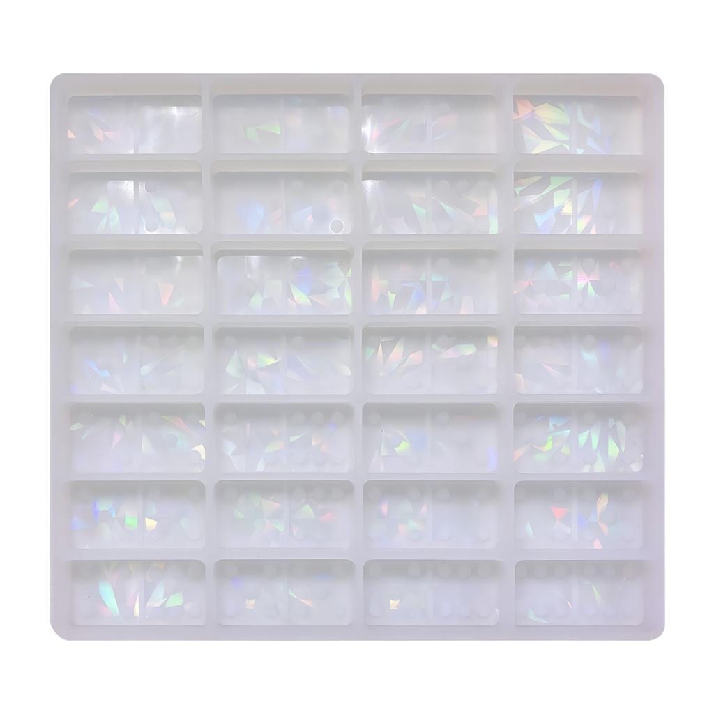 Dominoes Mold Silicone Holographic Chocolate Molds Holographic Chocolate Bar Mold for Resin Casting Domino Mold