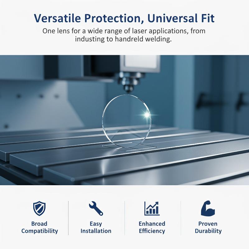 Laser Protection Lens High Transmittance Scratch Resistant OD4+ for Fiber Laser Cutting Welding Operators