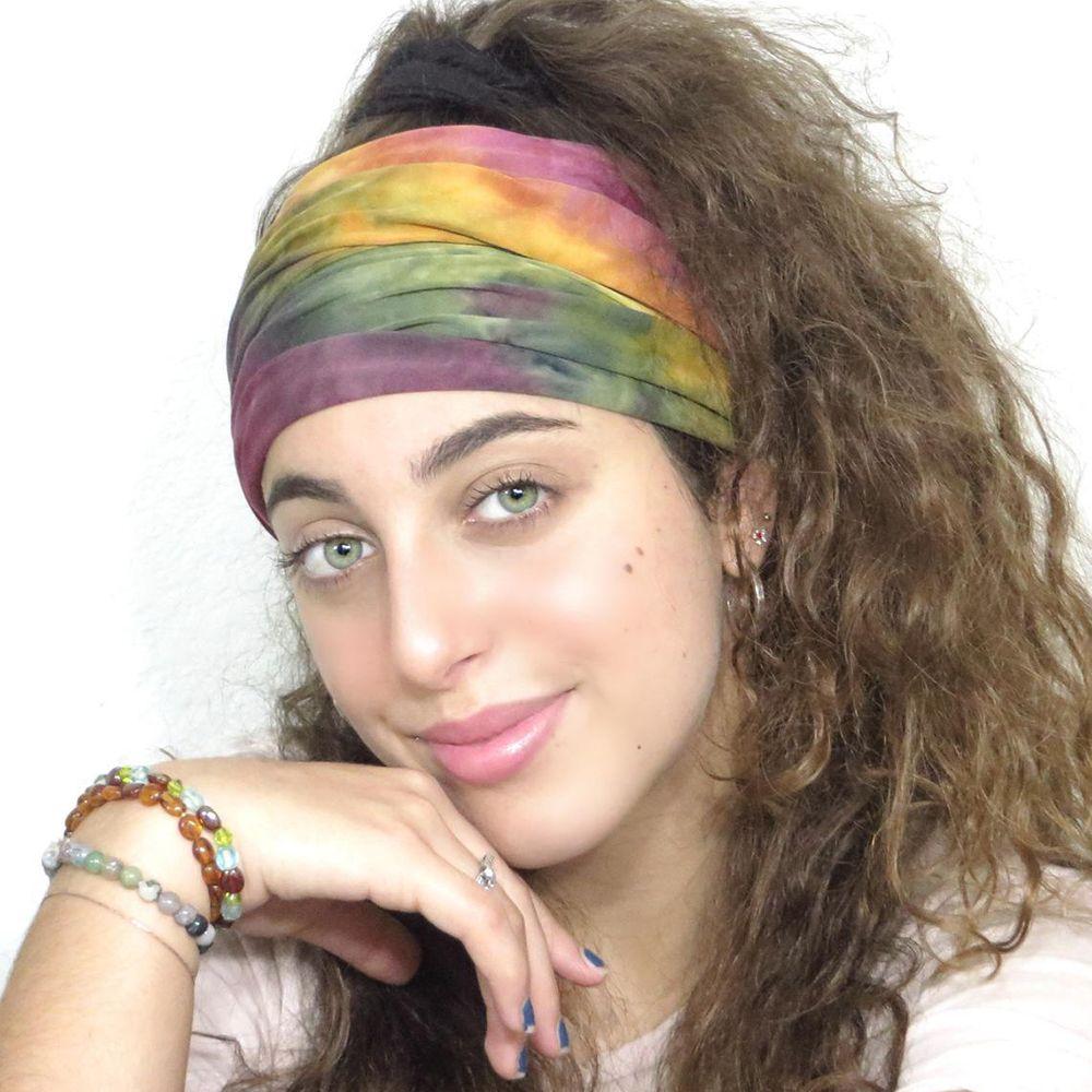 Women Girls Criss Cross Yoga Twist Headbands Sport Head Wraps Tie Dye Turban Wide Knotted Headbands
