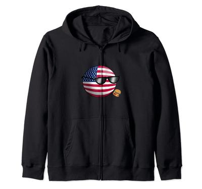 Polandball USA Zip Hoodie