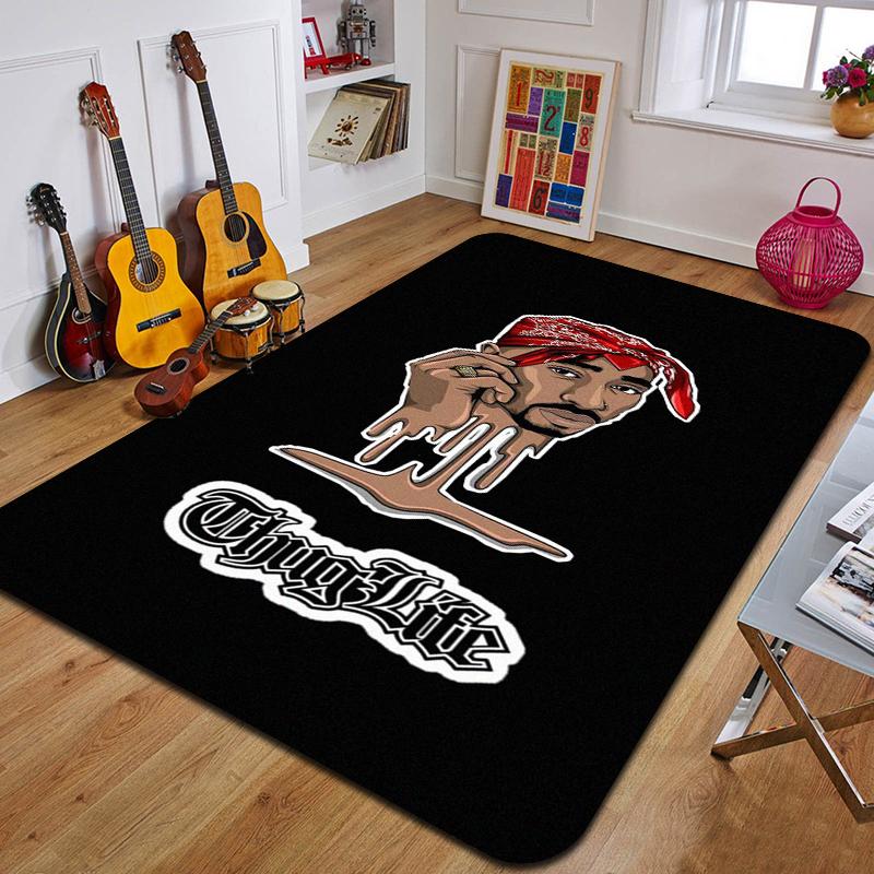 Kober s potiskem T-Tupac módní podložka na jógu dekorativní koberec do ložnice dekorativní podlahová rohožka do obývacího pokoje koupelny narozeninový dárek