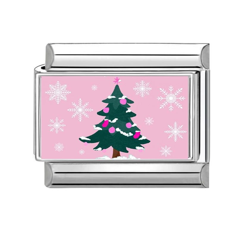 

2026 New Christmas Series Snowman Santa Claus Tree Italian Charm Links Fit 9MM Stainless Steel Bracelet Women Men DIY Making