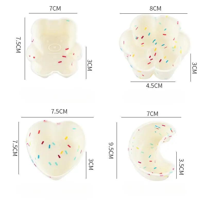 2pcs Colored Silicone Cake Cups High Temperature Resistant Muffin Mold for DIY Pudding & Cupcakes Baking