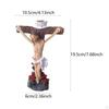 Jesus Crucifix Crosses Figurine Catholic Cross Desktop Plaque Statue Ornament Resin