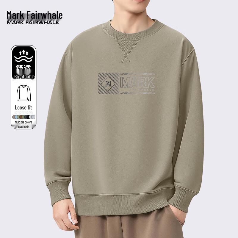 Mark Fairwhale Men's American Style Graphic Crewneck Pullover Sweatshirt