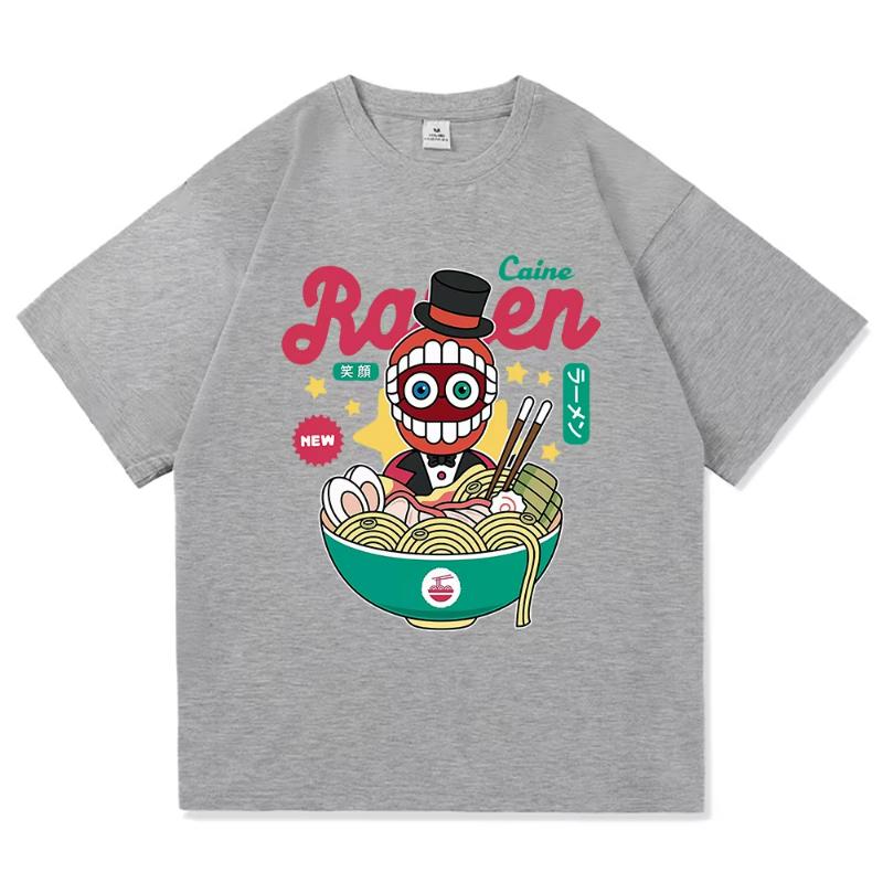 

Удивительный цифровой цирк Джекс Рамен Футболка Мода Женская Кейн Помни Футболка Унисекс Милый Кролик Лапша Хлопковые Футболки Рубашки S
