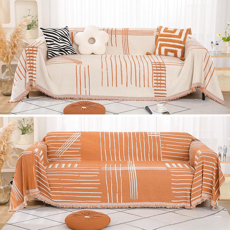 

Nordic Ins синельное полотенце для дивана, вязаный чехол для сумки, универсальный двусторонний чехол для дивана «все включено», тканевый чехол для дивана 180*130