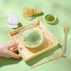Lot de 5 cuillères à matcha, Chasen Chashaku, bol à matcha en verre texturé avec bec verseur - Chawan de cérémonie du thé vert matcha fait main de style japonais