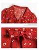 Plus Size Red Summer Dress for Pear-Shaped Women - Slimming Tea Break Style