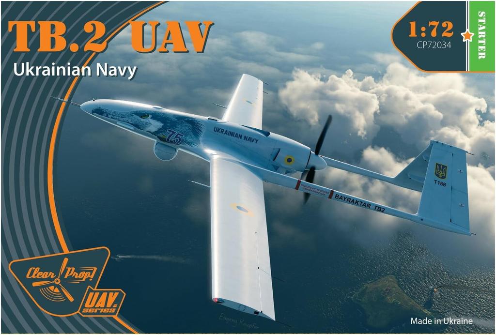 Clear Prop! 1/72 Ukrainian TB2 Bayraktar Unmanned Aerial Vehicle Plastic Model CPU72034