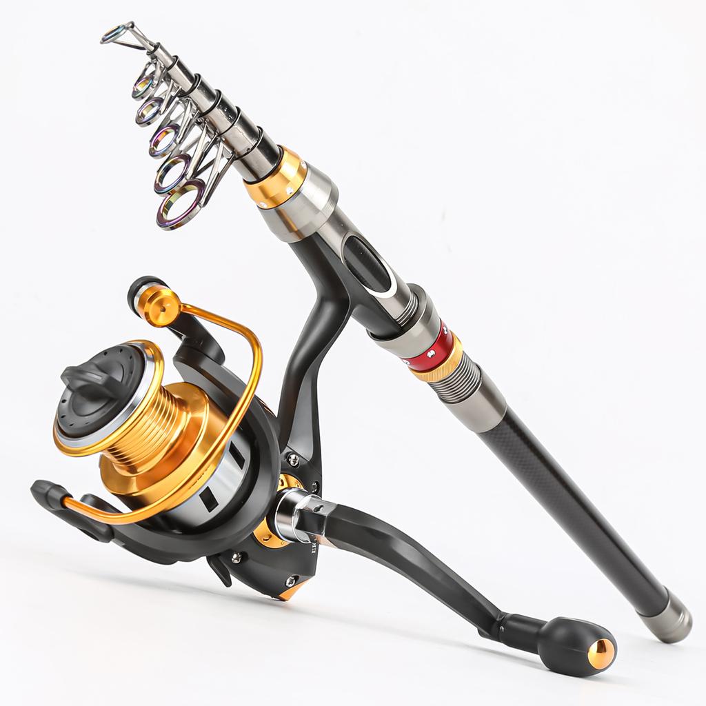 Hot Selling Carbon Telescopic Portable Travel Fishing Rod Set Long Casting Sea Fishing Gear for Bottom Fishing Cross-Border