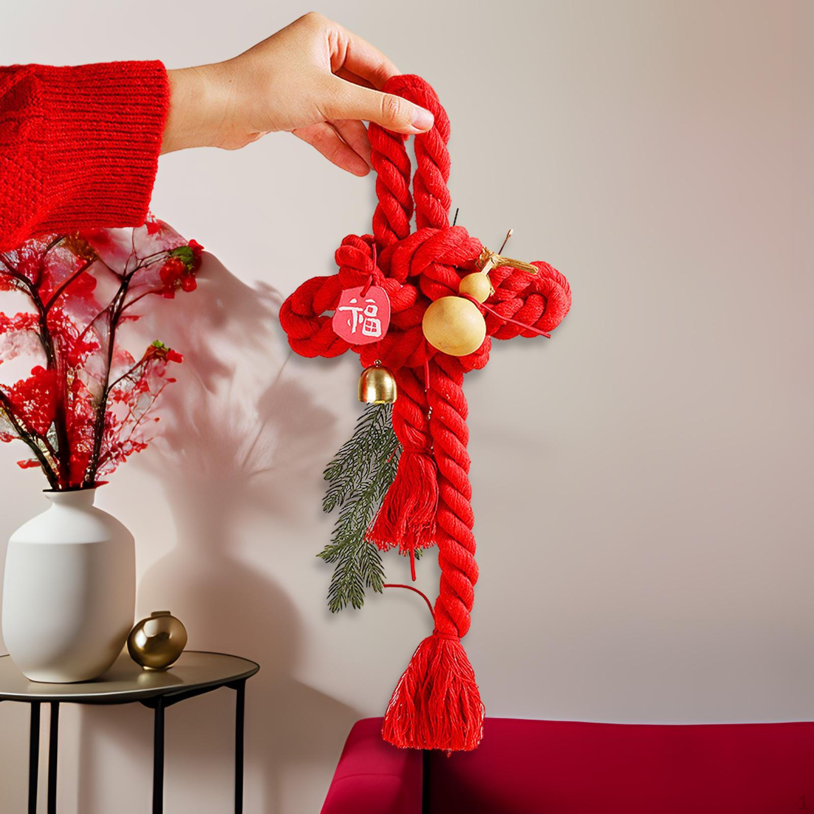 Chinese Knot Tassel Pendant Good Luck Charm Red Hanging Ornament Year