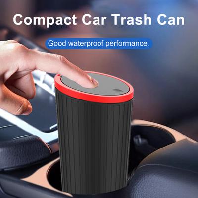 Car Trash Can with Lid Large Capacity Press Leakproof Universal SUV Truck Auto Center Console Armrest Box Rubbish Waste Garbage Bin Storage