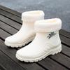 Longchan Damen Winter Wasserdichte Arbeits-Regenstiefel