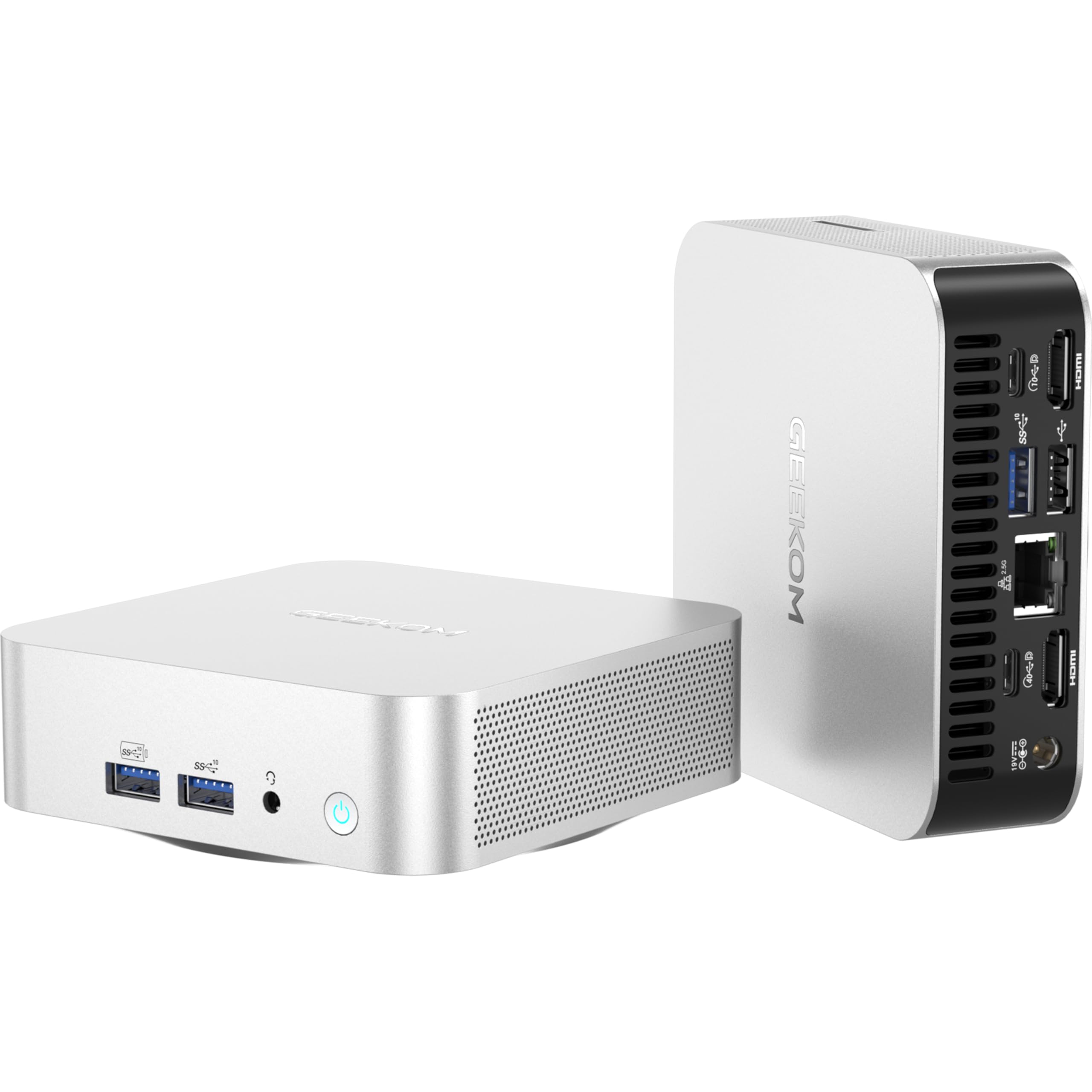 

GEEKOM Mini PC A8 AMD Ryzen 9 8945HS threads maximum frequency 32GB DDR5 PCLe SSD AMD Radeon 780M Windows 11 lceBlast cooling system 4 screen