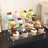 1pc multifunctional acrylic transparent stepped cake stand paper cup cake dessert display stand suitable for parties