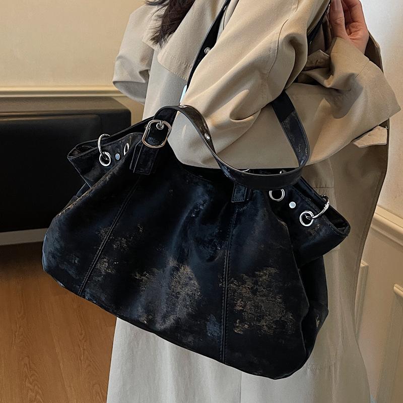 Casual Large-capacity Bag Women's 2025 New Autumn and Winter Retro Commuter Shoulder Bag Portable Tote Bag