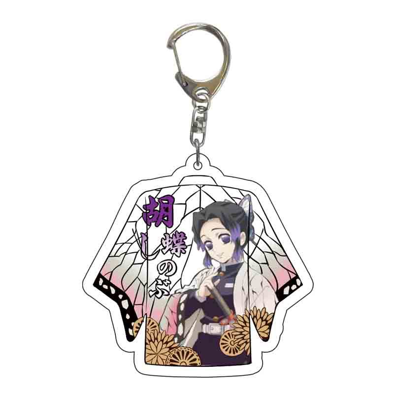 Demon Slayer Keychain Cute Anime Keychain Ingenious Cartoon Key Ring Student Bag Charm Tanjiro Kamado Nezuko Hashira Gifts for