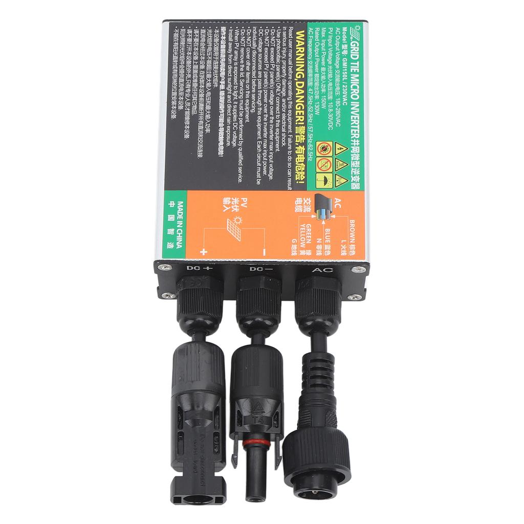 150W Micro Inverter Waterproof Aluminum Alloy Solar Grid Tie Sine Wave Microinverter for Household