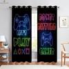 Cool Game Controller 3d Printed Curtains Suitable For Gaming Room Bedroom Study Room Decorative Curtains Home Decoration 2 PCS