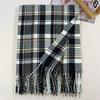 Stylish British Retro Plaid Scarf Women Man Fall Winter Korean Version Iimitation Cashmere Soft Warm Scarves Male Female Muffler