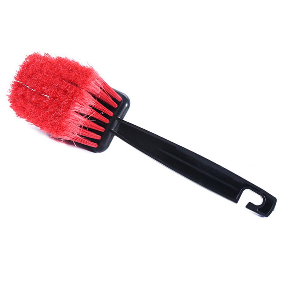 Car  Soft  Bristled  Brush Long-handled Red Hair Brush Red Head Wheel Cleaning Brush Cleaning Tool