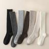 Wool Calf Socks for Women In Autumn and Winter, Fleece High Thigh-high Stockings, Solid Color Versatile Socks, Warm Socks for Autumn and Winter