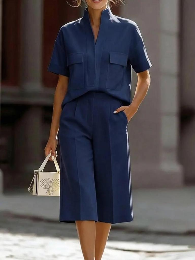 2026 Spring Women's Casual Loose Solid Color Suit