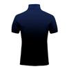 Gradient Color Summer Short Sleeved Lapel Button Men's Casual Top