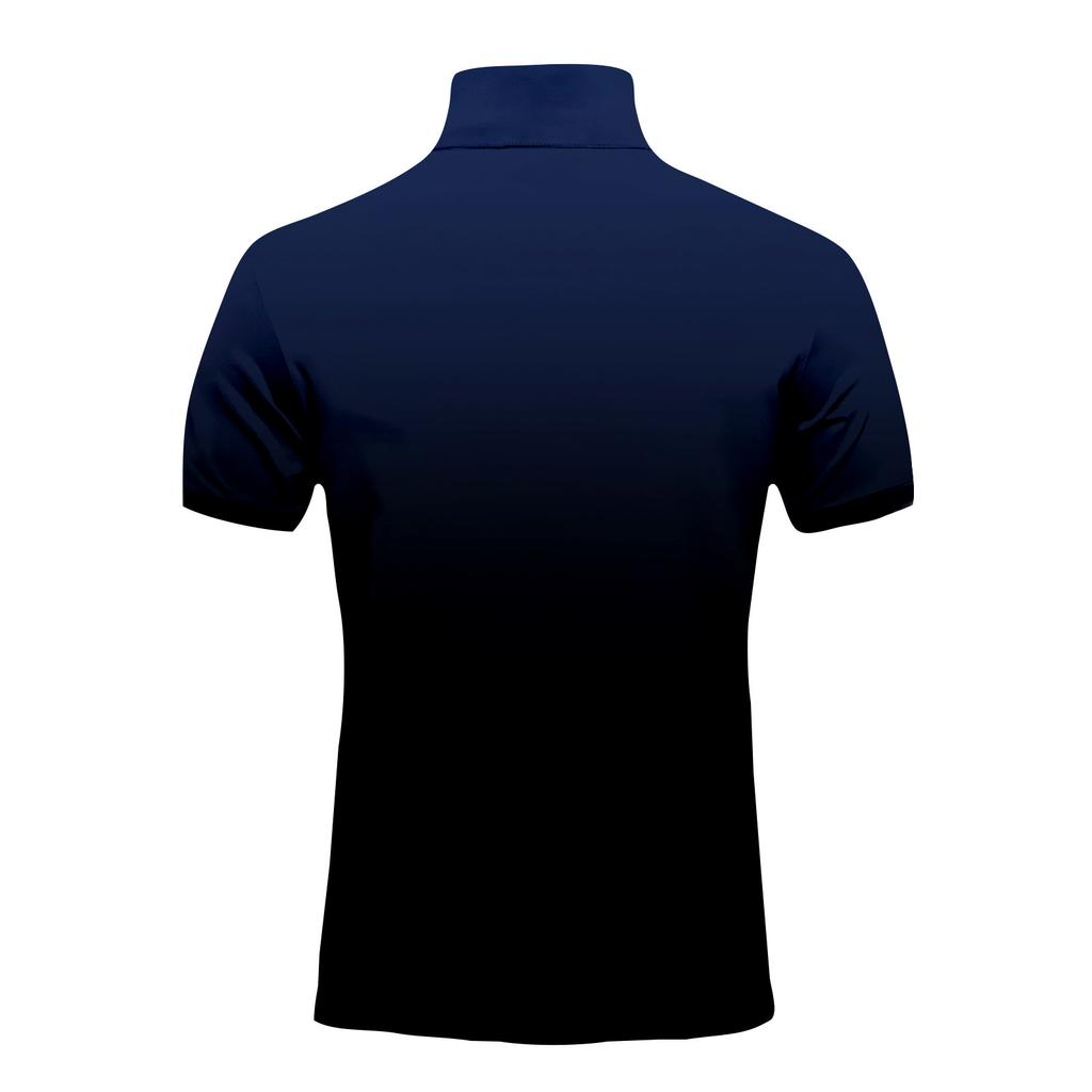 Gradient Color Summer Short Sleeved Lapel Button Men's Casual Top