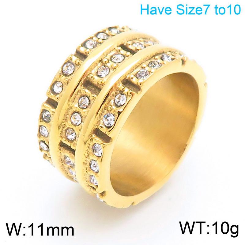 Exaggerated Gold & Silver Rhinestone Knuckle Ring