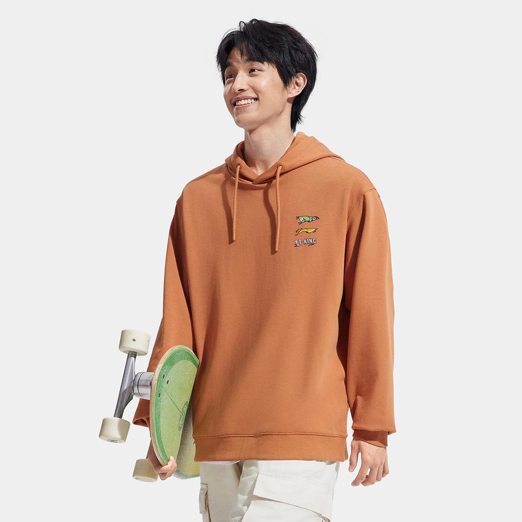 Li Ning Sports Life Collection Sweatshirt Men's Amber Brown AWDV811-3