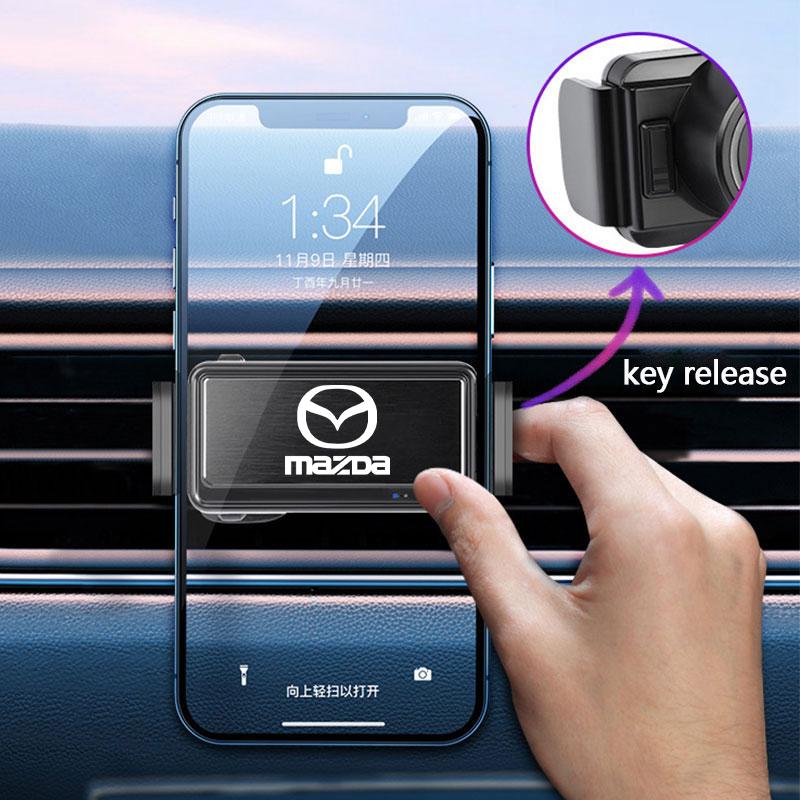 AAEW1 Supporto per telefono per auto Uscita aria Mobile Supporto navigazione Accessori Per Mazda 2 3 4 5 6 7 8 323 626 CX5 CX7 CX9 RX8 MX3 MX5