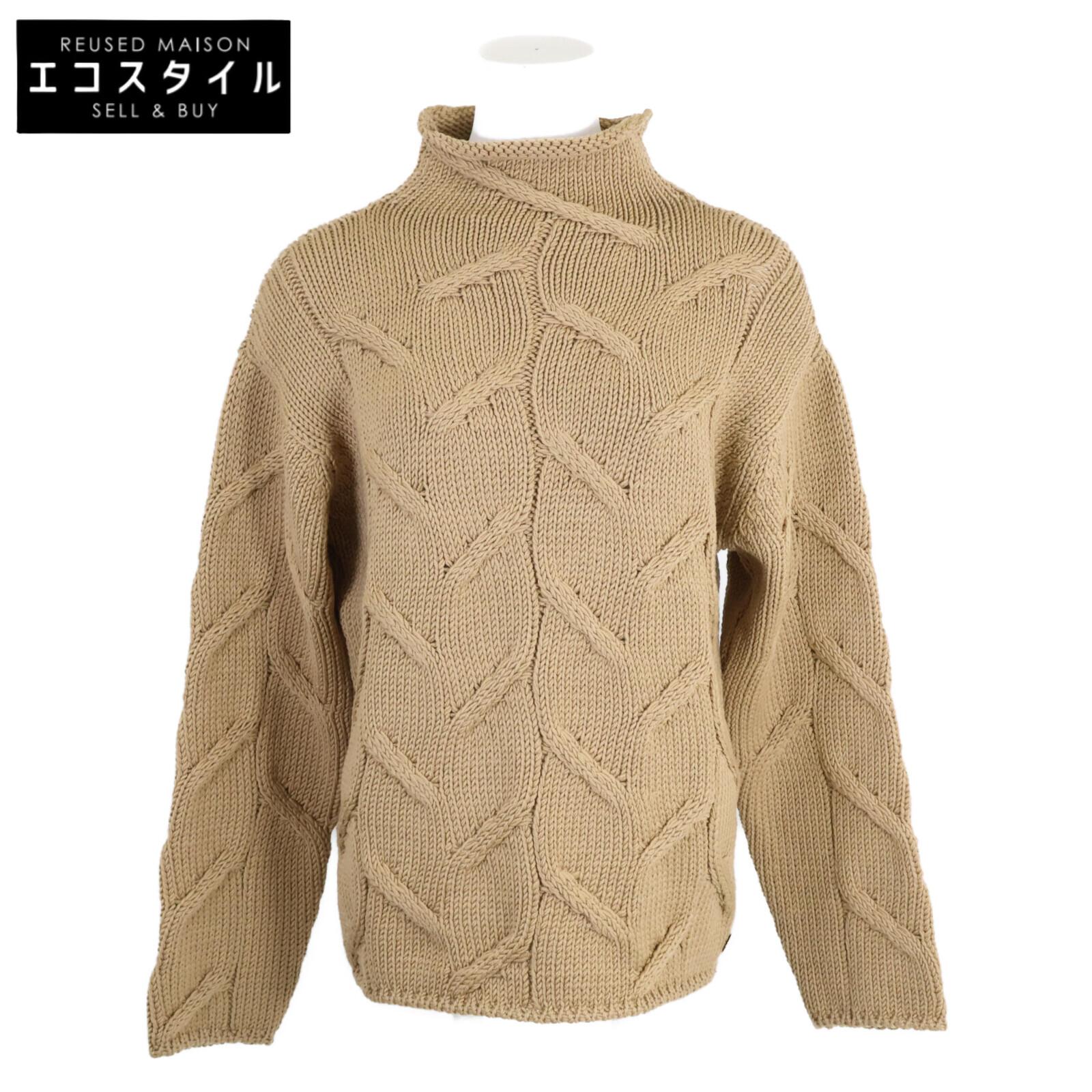 

CHANEL [Good condition/Domestic regular product] 99A P13655V00633 Cable turtleneck knit sweater/ tops 38 BrownUsed
