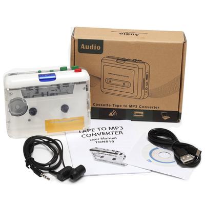 TON010S Portable Cassette To MP3 Player Mini USB Tape Player MP3 Converter with 3.5mm AUX Input Software CD Cassette Capture Audio Music Player