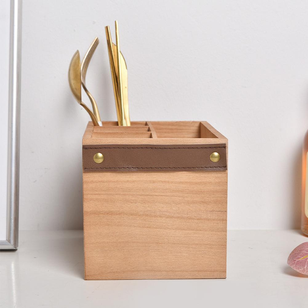 Tischutensilienbox mit 4 Fächern Besteckhalter Weit verbreitete Aufbewahrungsbox Mehrzweck für Küche für Wohnzimmer